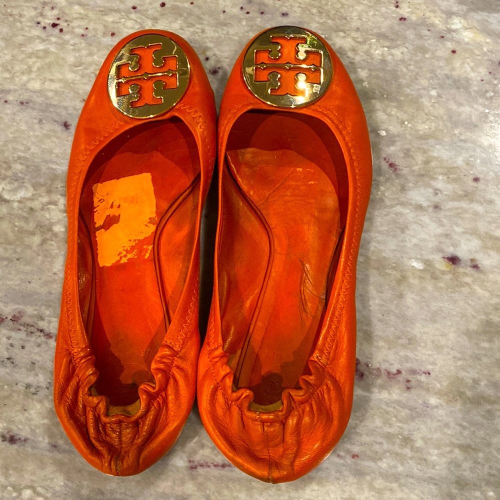 COPY - Tory Burch Women's Minnie Travel Leather Ballet Flats. Size 9